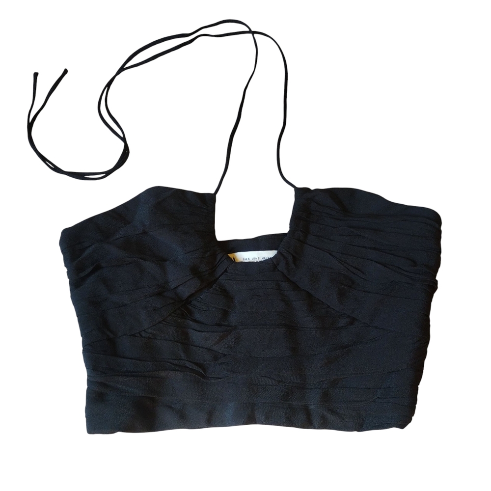 Elegant Black Women's Halter Top NWOT